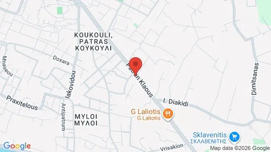 Apartments for rent i Patras - kort over placeringen