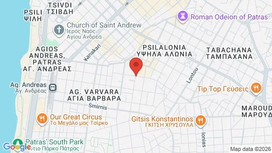 Apartments for rent i Patras - kort over placeringen