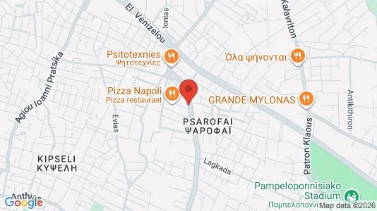 Apartments for rent i Patras - kort over placeringen
