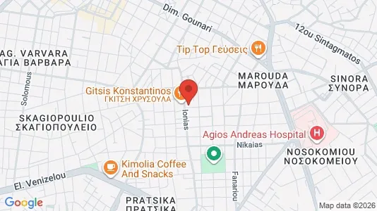 Apartments for rent i Patras - kort over placeringen