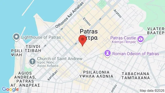 Apartments for rent i Patras - kort over placeringen