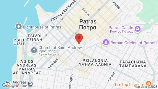 Apartments for rent i Patras - kort over placeringen