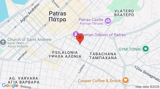 Apartments for rent i Patras - kort over placeringen