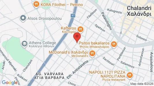 Apartments for rent i Agia Paraskevi - kort over placeringen