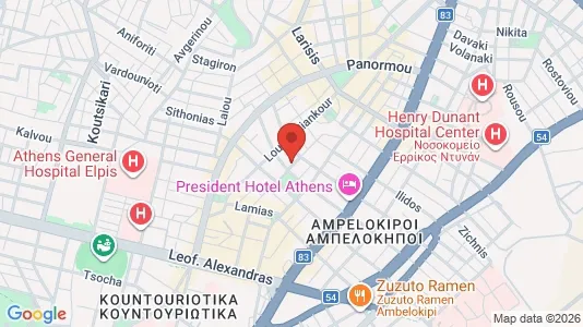 Apartments for rent i Athens Ampelokipoi - kort over placeringen