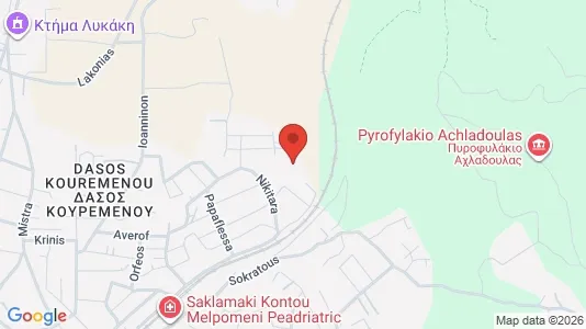 Apartments for rent i Dionysos - kort over placeringen