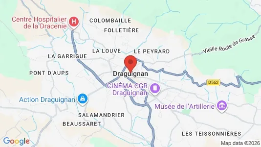 Apartments for rent i Draguignan - kort over placeringen