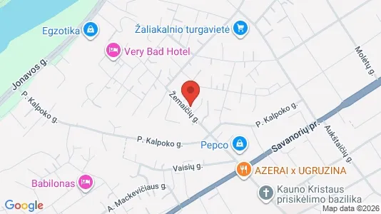Apartments for rent i Kaunas - kort over placeringen