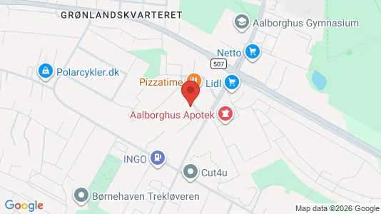 Apartments for rent i Aalborg SØ - kort over placeringen