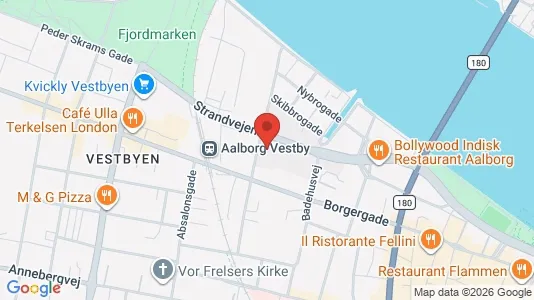 Apartments for rent i Aalborg Center - kort over placeringen