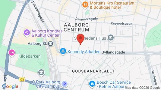 Apartments for rent i Aalborg Center - kort over placeringen
