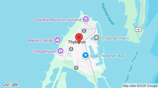 Houses for rent i Thyborøn - kort over placeringen