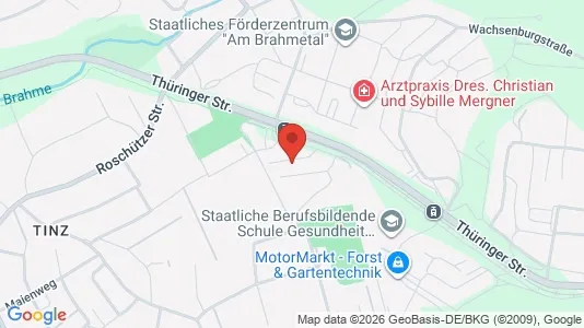 Apartments for rent i Gera - kort over placeringen