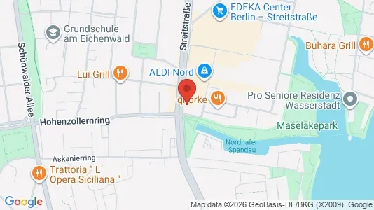 Apartments for rent i Berlin Spandau - kort over placeringen