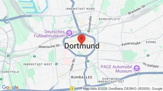 Apartments for rent i Dortmund - kort over placeringen