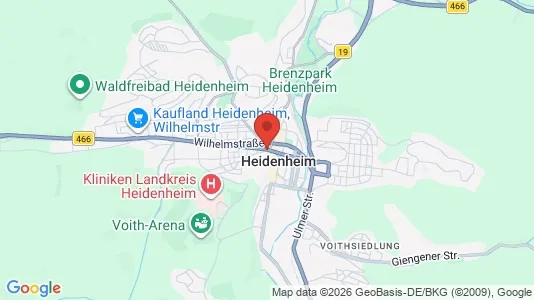 Apartments for rent i Heidenheim - kort over placeringen