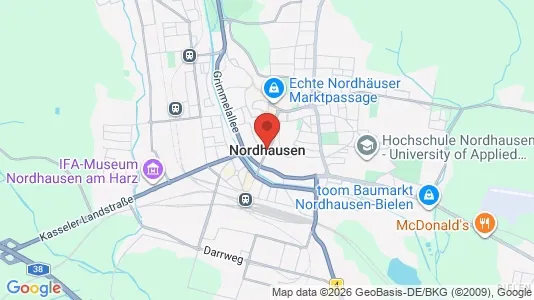 Houses for rent i Nordhausen - kort over placeringen