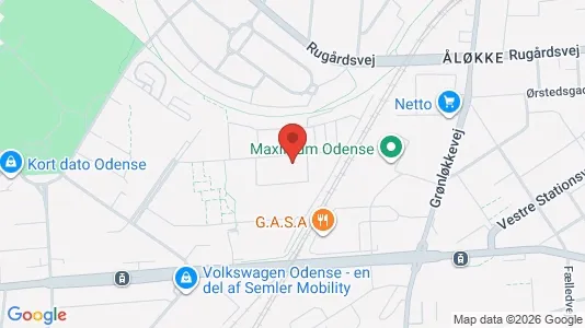 Apartments for rent i Odense V - kort over placeringen