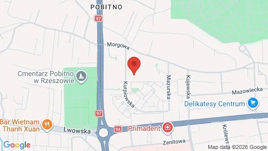 Apartments for rent i Rzeszów - kort over placeringen