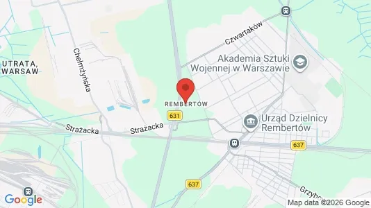 Apartments for rent i Warszawa Rembertów - kort over placeringen
