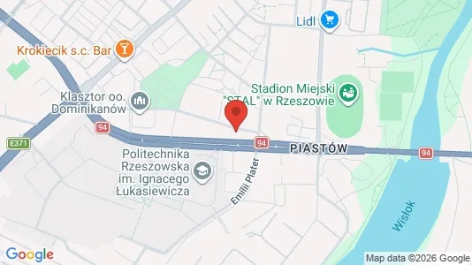 Apartments for rent i Rzeszów - kort over placeringen