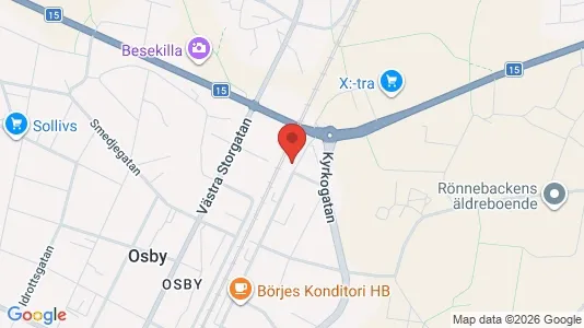 Apartments for rent i Osby - kort over placeringen