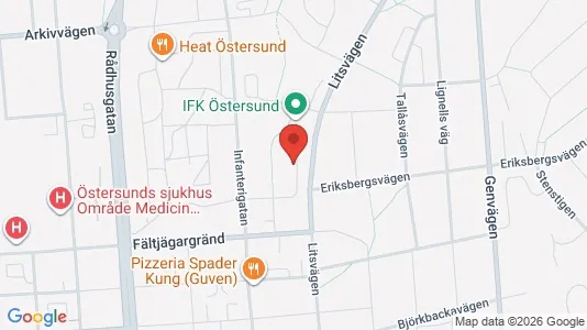 Apartments for rent i Östersund - kort over placeringen