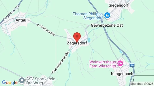 Apartments for rent i Zagersdorf - kort over placeringen