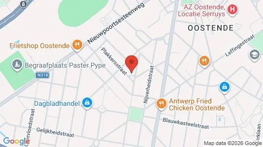 Apartments for rent i Oostende - kort over placeringen