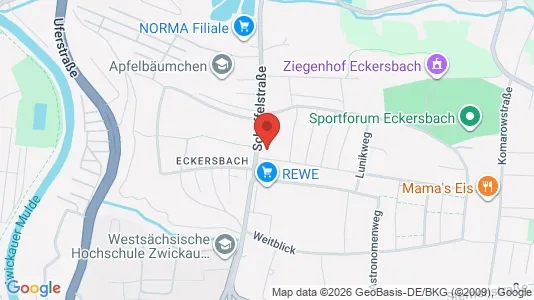 Apartments for rent i Zwickau - kort over placeringen