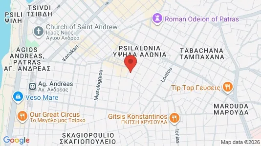 Apartments for rent i Patras - kort over placeringen