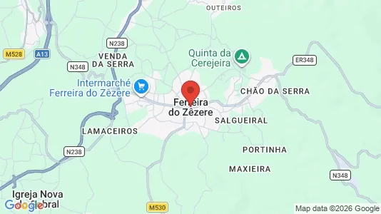 Apartments for rent i Ferreira do Zêzere - kort over placeringen