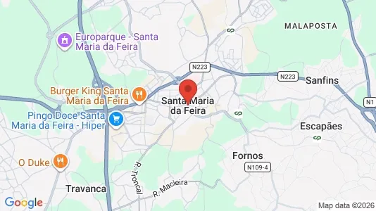 Apartments for rent i Santa Maria da Feira - kort over placeringen