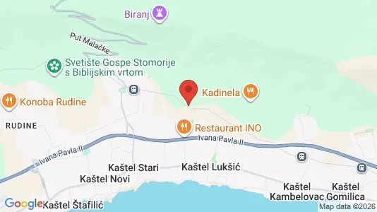 Houses for rent i Kaštela - kort over placeringen