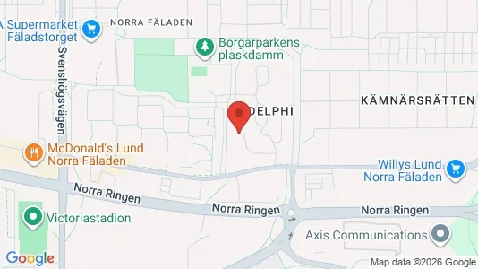 Rooms for rent i Lund - kort over placeringen