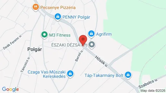 Apartments for rent i Polgári - kort over placeringen