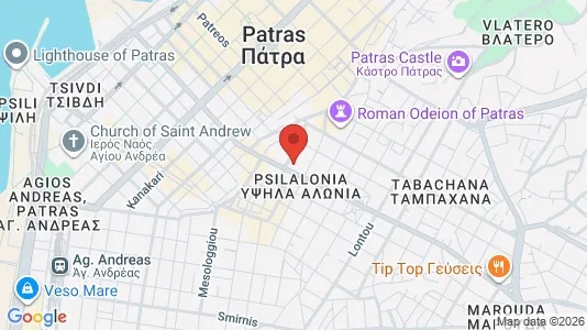Apartments for rent i Patras - kort over placeringen