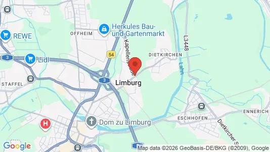 Apartments for rent i Limburg-Weilburg - kort over placeringen
