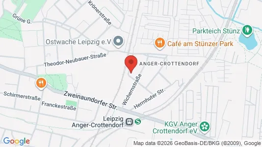 Apartments for rent i Leipzig - kort over placeringen