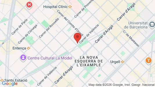 Apartments for rent i Barcelona Les Corts - kort over placeringen