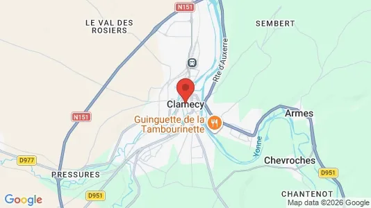 Apartments for rent i Clamecy - kort over placeringen