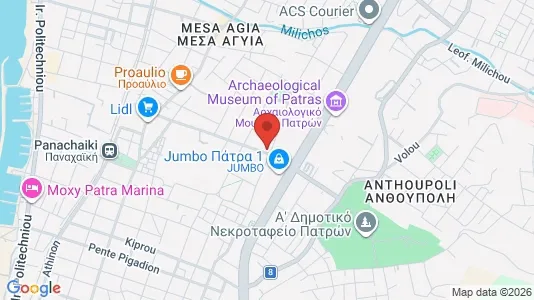 Apartments for rent i Patras - kort over placeringen