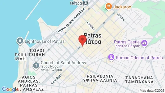 Apartments for rent i Patras - kort over placeringen