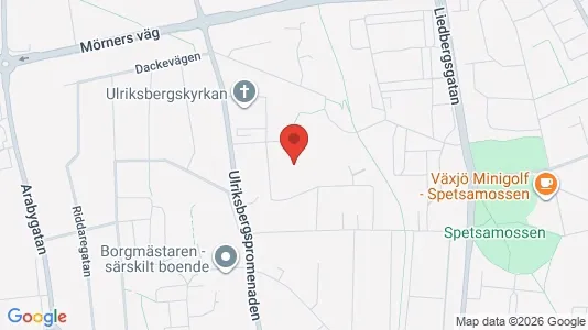Apartments for rent i Växjö - kort over placeringen