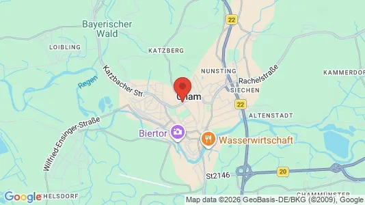 Houses for rent i Cham - kort over placeringen