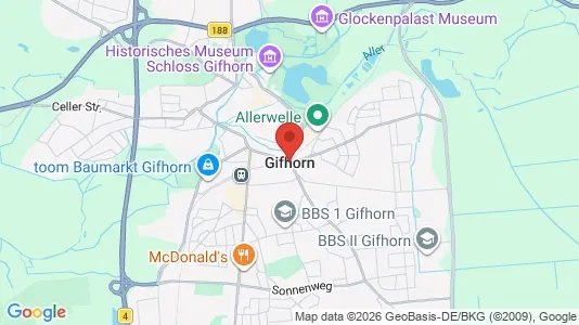 Apartments for rent i Gifhorn - kort over placeringen
