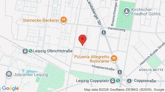 Apartments for rent i Leipzig - kort over placeringen