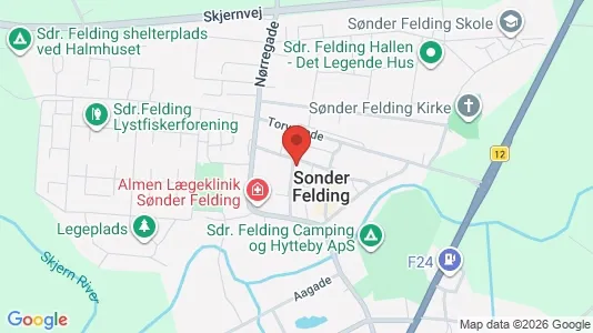 Apartments for rent i Sønder Felding - kort over placeringen