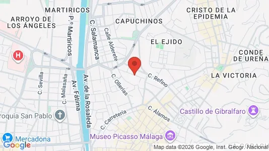 Apartments for rent i Málaga - kort over placeringen