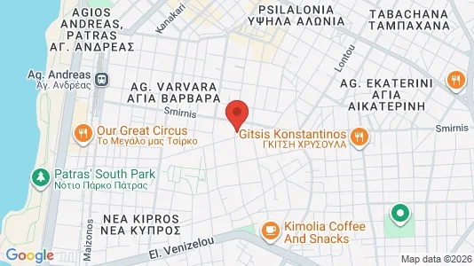 Apartments for rent i Patras - kort over placeringen